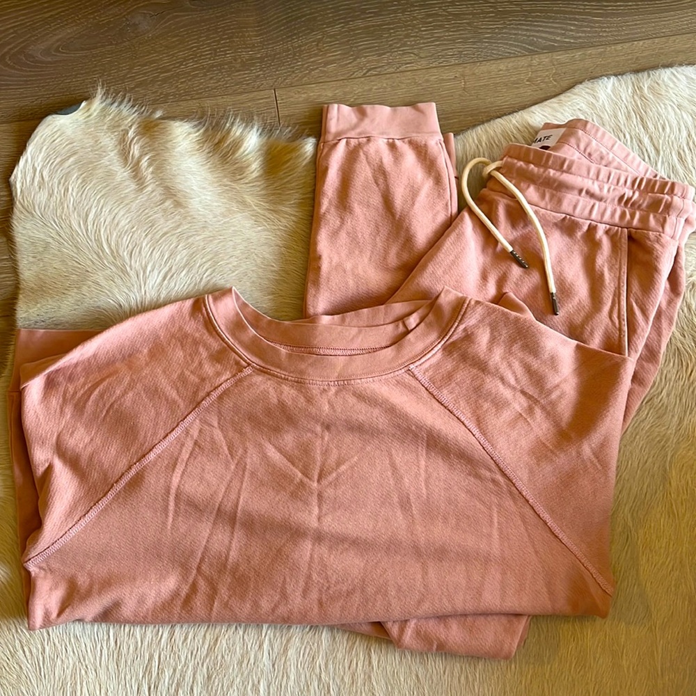 MATE Organic Terry Raglan Set in Rose